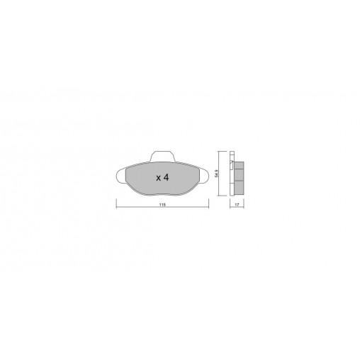 Plaquettes de frein GT2i Club Avant pour FIAT Cinquecento (170_) 2.0 D3 150cv 1991-07-01-1999-07-01