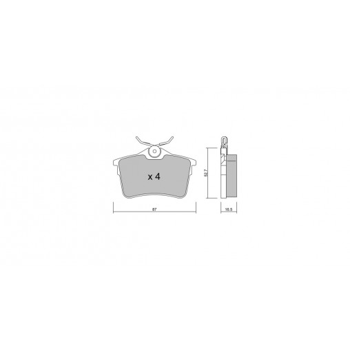 Plaquettes de frein GT2i Club Arrière pour PEUGEOT 308 I SW (4E_, 4H_) 2.0 HDi 164cv 2007-09-01-2014-10-01