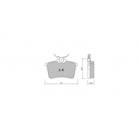 Plaquettes de frein GT2i Club Arrière pour PEUGEOT 308 I SW (4E_, 4H_) 2.0 HDi 164cv 2007-09-01-2014-10-01