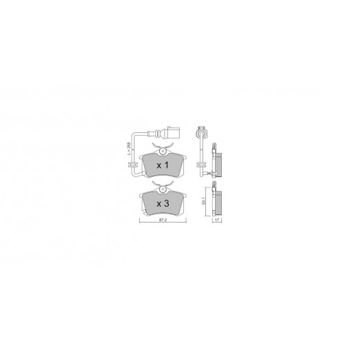 Plaquettes de frein GT2i Club Arrière pour SEAT Cordoba II (6L2) 1.8 T FR 150cv 2002-09-01-2009-11-01