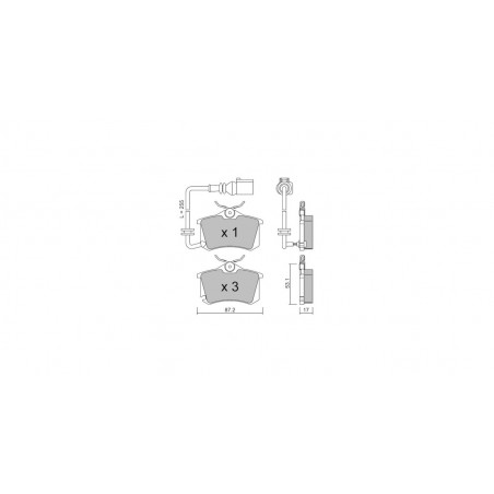 Plaquettes de frein GT2i Club Arrière pour SEAT Cordoba II (6L2) 1.8 T FR 150cv 2002-09-01-2009-11-01