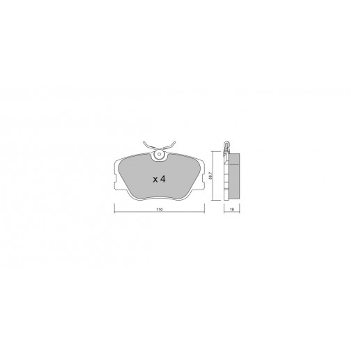 Plaquettes de frein GT2i Club Avant pour MERCEDES BENZ 190 (W201) E 2.5-16 204cv 1982-10-01-1993-08-01