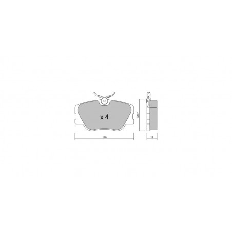 Plaquettes de frein GT2i Club Avant pour MERCEDES BENZ 190 (W201) E 2.5-16 204cv 1982-10-01-1993-08-01