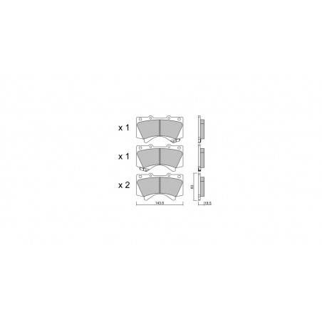 Plaquettes de frein GT2i Club Avant pour TOYOTA Land Cruiser VII 200 (_J2_) 5.7 (URJ201) 389cv 2007-08-01-