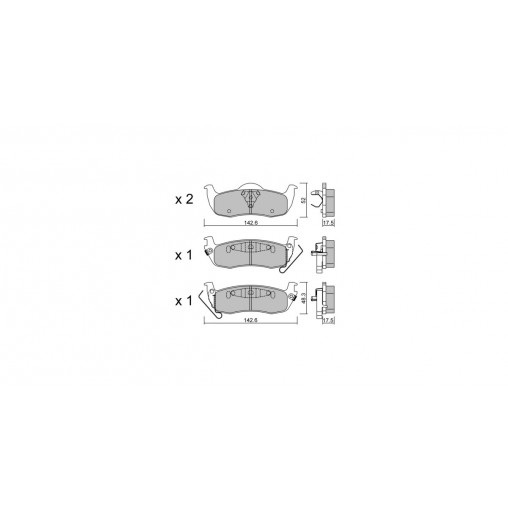 Plaquettes de frein GT2i Club Arrière pour INFINITI QX56 5.6 4WD 325cv 2003-09-01-