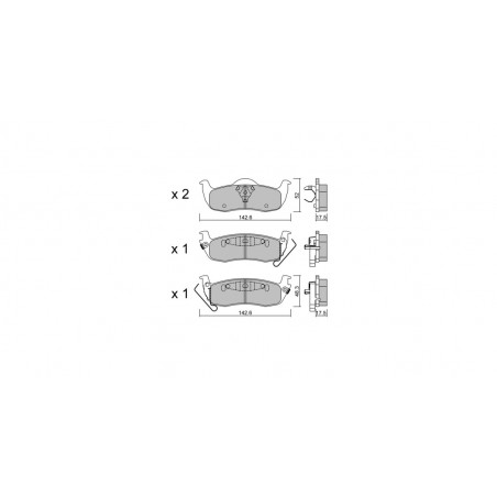 Plaquettes de frein GT2i Club Arrière pour INFINITI QX56 5.6 4WD 325cv 2003-09-01-