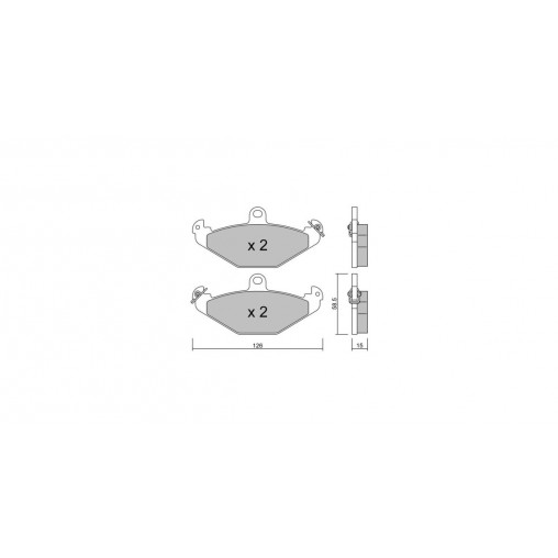 Plaquettes de frein GT2i Club Arrière pour RENAULT Safrane I (B54_) 1.8 GT3 275cv 1992-04-01-1996-10-01