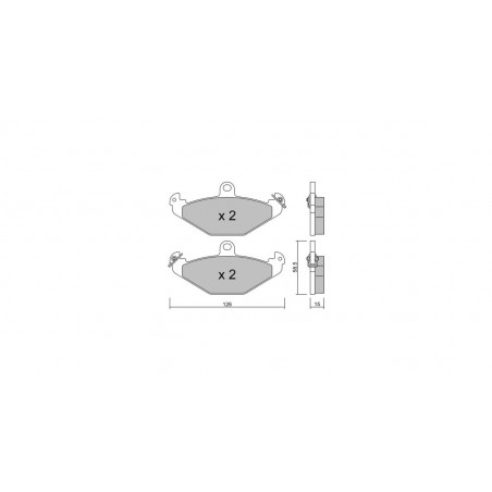 Plaquettes de frein GT2i Club Arrière pour RENAULT Safrane I (B54_) 1.8 GT3 275cv 1992-04-01-1996-10-01