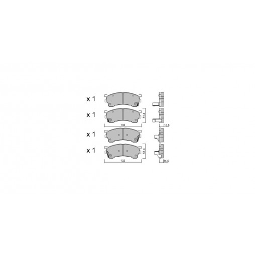Plaquettes de frein GT2i Club Avant pour MAZDA 626 IV (GE) / Cronos 2.5 24V 168cv 1991-08-01-1997-06-01