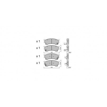 Plaquettes de frein GT2i Club Avant pour MAZDA 626 IV (GE) / Cronos 2.5 24V 168cv 1991-08-01-1997-06-01