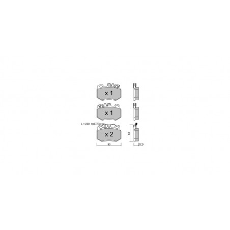Plaquettes de frein GT2i Club Avant pour PEUGEOT 205 II (20A/C) 1.9 122cv 1987-01-01-1998-09-01