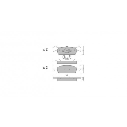 Plaquettes de frein GT2i Club Avant pour DACIA Logan II 1.2 75cv 2012-10-01-