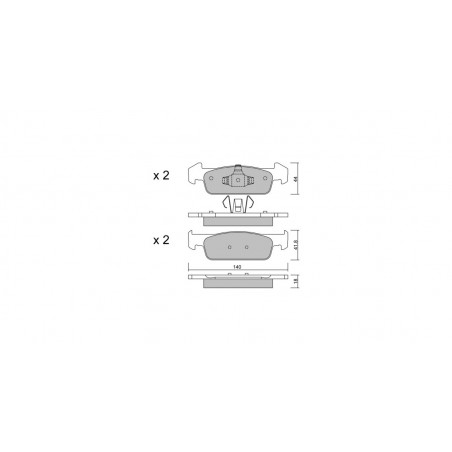 Plaquettes de frein GT2i Club Avant pour DACIA Logan II 1.2 75cv 2012-10-01-