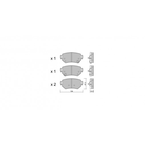 Plaquettes de frein GT2i Club Arrière pour MAZDA 6 III SW (GJ, GL) / Atenza 2.5 232cv 2012-08-01-