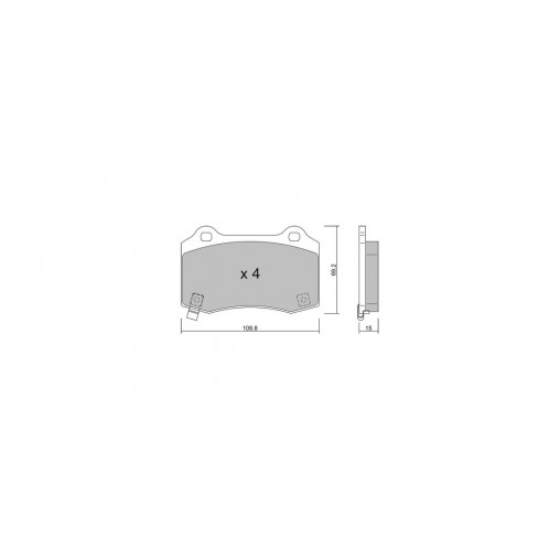Plaquettes de frein GT2i Club Arrière pour TESLA Model S (5YJS) EV AWD 785cv 2012-09-01-