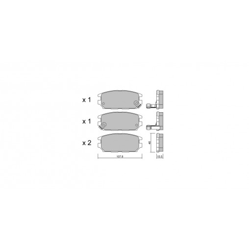 Plaquettes de frein GT2i Club Arrière pour MITSUBISHI Sigma IV SW (F0_W) 3.0 V6 (K96W) 177cv 1992-06-01-1996-10-01