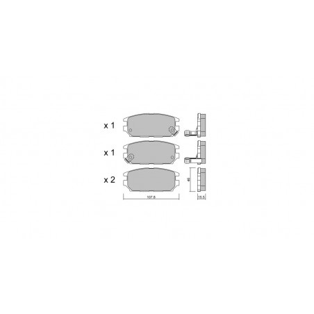 Plaquettes de frein GT2i Club Arrière pour MITSUBISHI Sigma IV SW (F0_W) 3.0 V6 (K96W) 177cv 1992-06-01-1996-10-01