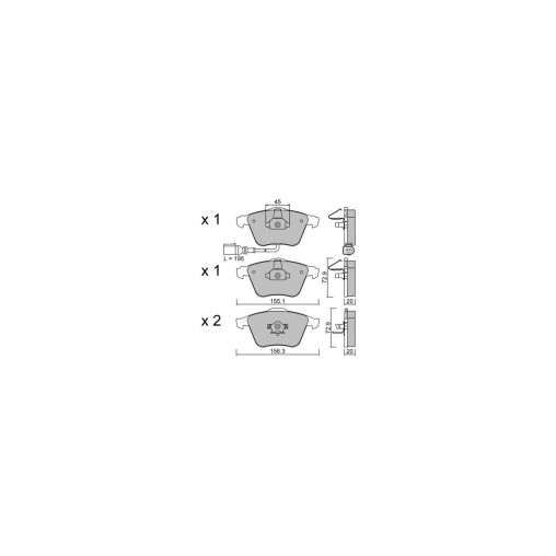 Plaquettes de frein GT2i Club Avant pour VOLKSWAGEN Golf V 3.2i V6 R32 2003-09 - Etriers de frein Ate Plaquettes de frein GT2i Club Avant pour VOLKSWAGEN Golf V 3.2i V6 R32 2003-09 - Etriers de frein Ate