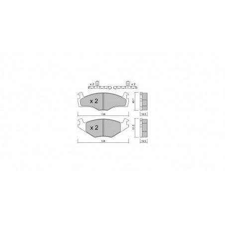 Plaquettes de frein GT2i Club Avant pour VOLKSWAGEN Jetta II (19E, 1G2, 165) 1.8 16V 139cv 1983-08-01-1992-12-01