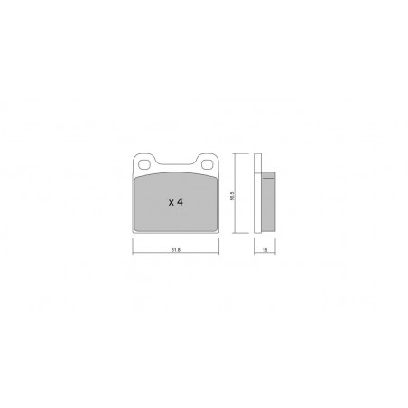 Plaquettes de frein GT2i Club Avant pour ALFA ROMEO 75 1.6, 1.8 1985-92 - Etriers de frein Ate