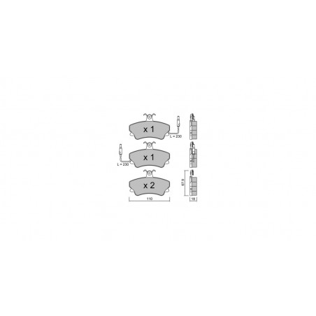 Plaquettes de frein GT2i Club Avant pour RENAULT Espace II (J/S63_) 2.0 -16 Turbo 173cv 1991-01-01-1996-12-01