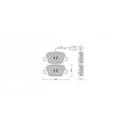 Plaquettes de frein GT2i Club Arrière pour ALFA ROMEO Mito (955_) 1.4 (312.AXF11, 312AXF1A) 180cv 2008-08-01-2018-10-01