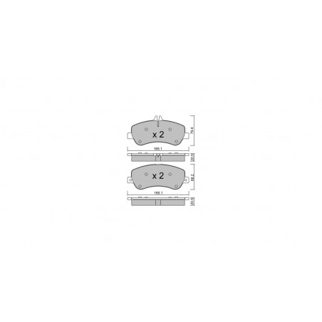 Plaquettes de frein GT2i Club Avant pour MERCEDES BENZ Classe GLK (X204) 350 CGI 306cv 2008-06-01-2015-12-01
