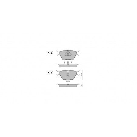 Plaquettes de frein GT2i Club Avant pour AUDI 200 II Avant (44, 44Q, C3) 2.1 20V Turbo 306cv 1983-09-01-1991-12-01