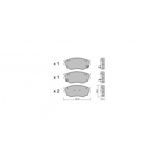 Plaquettes de frein GT2i Club Avant pour MAZDA 6 I SW (GY) / Atenza 2.0 142cv 2002-01-01-2008-02-01