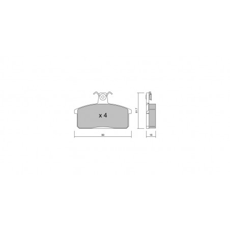 Plaquettes de frein GT2i Club Avant pour SUZUKI Vitara I (ET, TA, TD)/ Escudo 1.6 i 16V 4WD 97cv 1988-07-01-2002-12-01