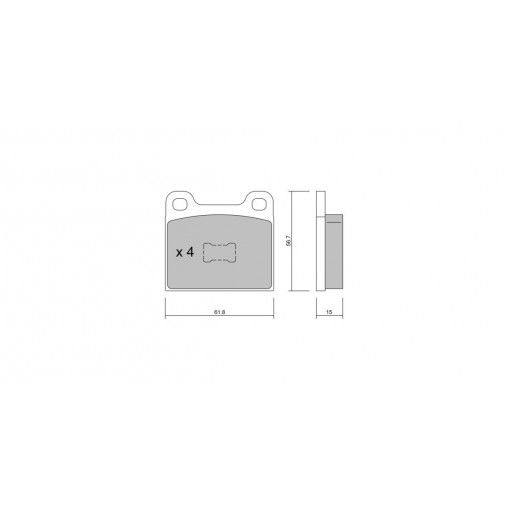 Plaquettes de frein GT2i Club Avant pour VOLKSWAGEN Polo II Classic (86C, 80) 230.6 (114.015) 120cv 1985-01-01-1994-09-01