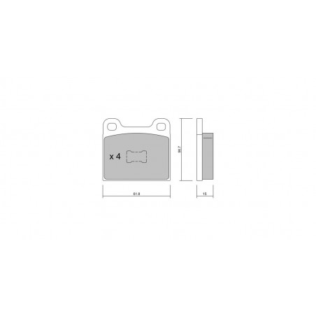 Plaquettes de frein GT2i Club Avant pour VOLKSWAGEN Polo II Classic (86C, 80) 230.6 (114.015) 120cv 1985-01-01-1994-09-01