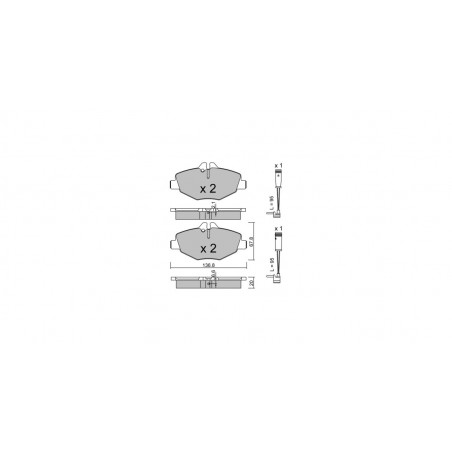 Plaquettes de frein GT2i Club Avant pour MERCEDES BENZ Classe E III T-Model (S211) S 55 AMG 361cv 2003-03-01-2009-07-01