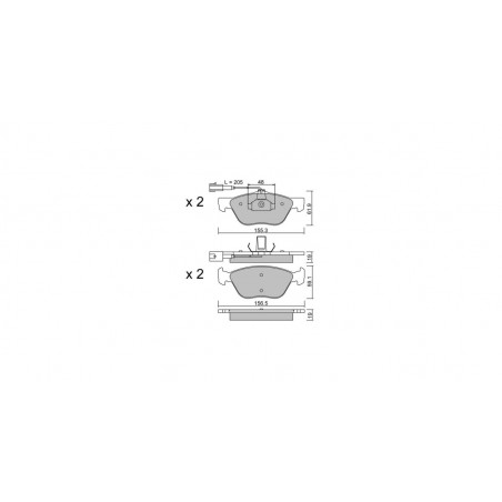 Plaquettes de frein GT2i Club Avant pour FIAT Coupe 2.0i 16V, 2.0i 16V Turbo 1994-01 - Etriers de frein Ate