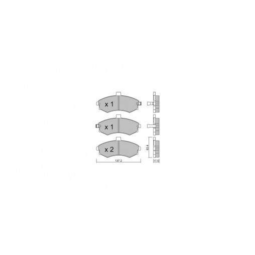 Plaquettes de frein GT2i Club Avant pour HYUNDAI Elantra I (XD) / Avante 2.0 142cv 2000-01-01-2006-07-01