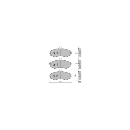 Plaquettes de frein GT2i Club Avant pour HYUNDAI Elantra I (XD) / Avante 2.0 142cv 2000-01-01-2006-07-01