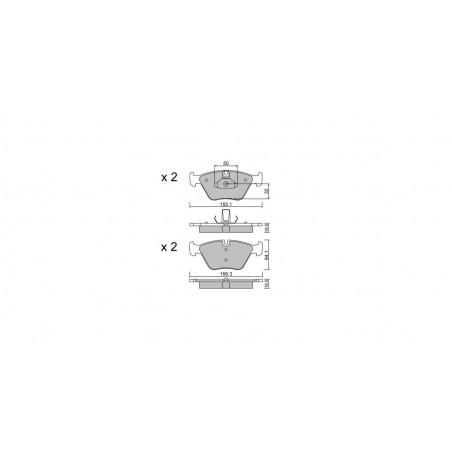 Plaquettes de frein GT2i Club Avant pour BMW 3 IV Cabrio (E46) M3 361cv 2000-04-01-2007-12-01