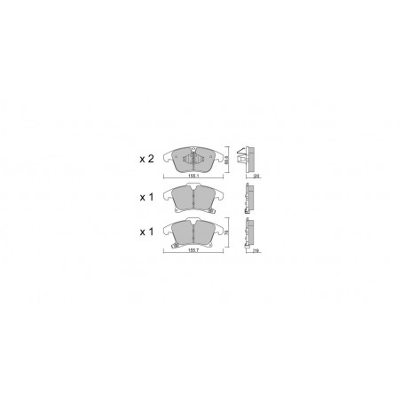 Plaquettes de frein GT2i Club Avant pour FORD Mondeo V Sedan (CD) / Fusion 2.0 EcoBoost 4x4 244cv 2012-09-01-