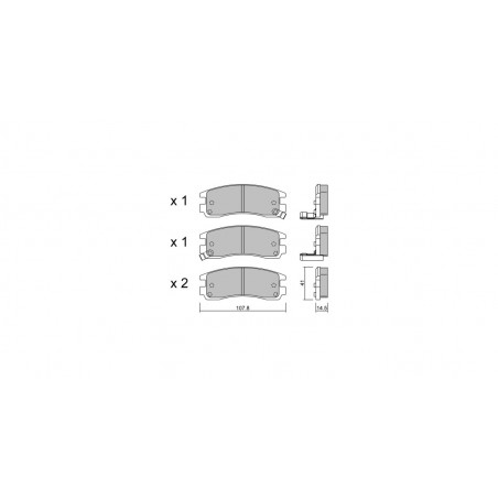 Plaquettes de frein GT2i Club Arrière pour OPEL Sintra (APV) 3.0 i 24V (OUN16, Y94) 202cv 1996-11-01-1999-04-01