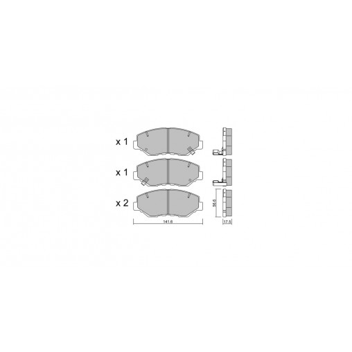 Plaquettes de frein GT2i Club Avant pour HONDA Civic X Hatchback (FC_, FK) 2.0 (RD4) 150cv 2016-09-01-