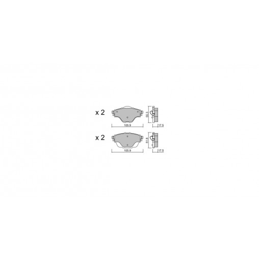 Plaquettes de frein GT2i Club Arrière pour PEUGEOT 508 II (FB_, FH_, F3_) PSE Hybrid4 360 361cv 2018-09-01-