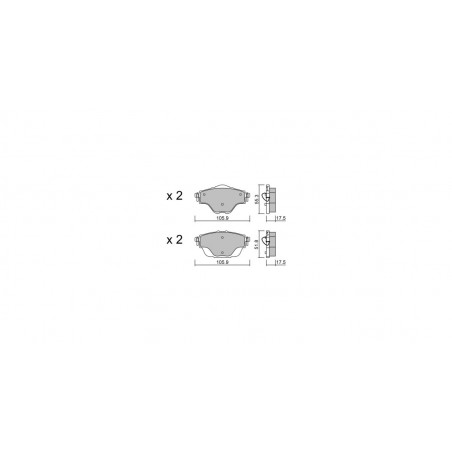 Plaquettes de frein GT2i Club Arrière pour PEUGEOT 508 II (FB_, FH_, F3_) PSE Hybrid4 360 361cv 2018-09-01-