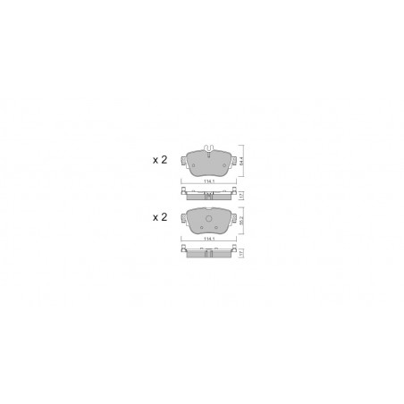 Plaquettes de frein GT2i Club Arrière pour MERCEDES BENZ CLS (C257) CLS 350 EQ Boost 4-matic (257.351) 300cv 2017-12-01-