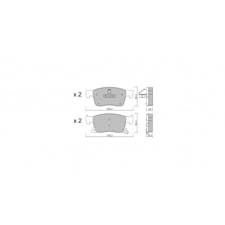 Plaquettes de frein GT2i Club Avant pour OPEL Astra K (B16) 1.6 Turbo (68) 200cv 2015-06-01-