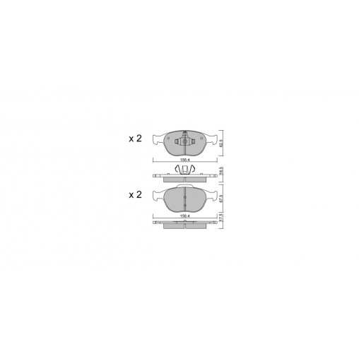 Plaquettes de frein GT2i Club Avant pour FORD Fiesta 2.0i 16V ST150 2002-08 - Etriers de frein Ate