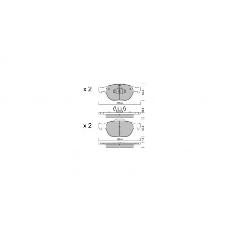 Plaquettes de frein GT2i Club Avant pour FORD Fiesta 2.0i 16V ST150 2002-08 - Etriers de frein Ate