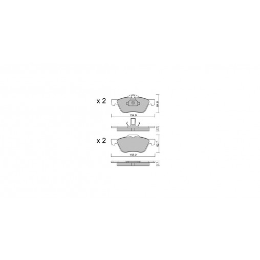 Plaquettes de frein GT2i Club Avant pour NISSAN Primera Traveller (WP11) 2.5 172cv 1996-06-01-2002-01-01