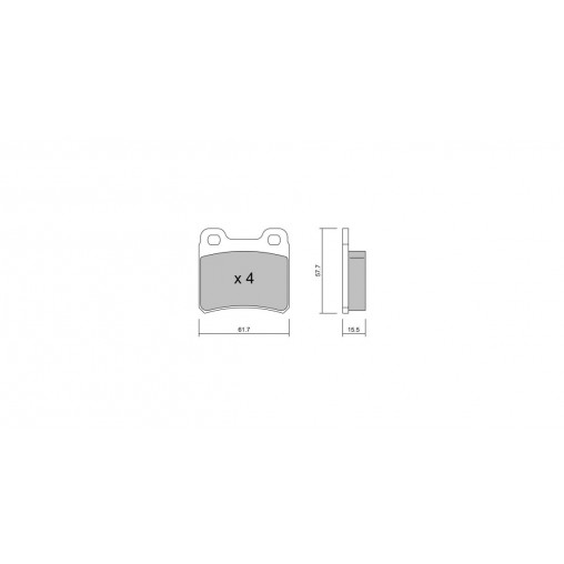 Plaquettes de frein GT2i Club Arrière pour OPEL Kadett E 2.0i, 2.0i 16V Gsi 1984-91 - Etriers de frein Ate