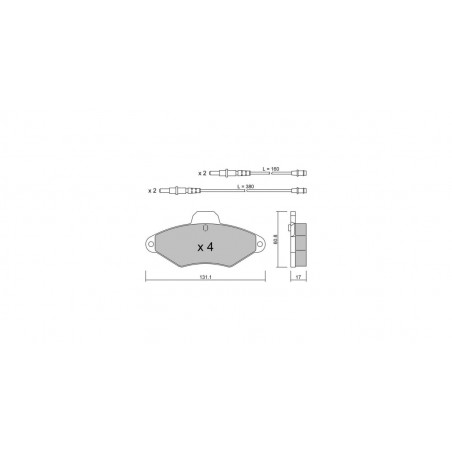 Plaquettes de frein GT2i Club Avant pour CITROEN Xantia (X1_, X2_) 2.0 i 16V 153cv 1993-03-01-2003-04-01