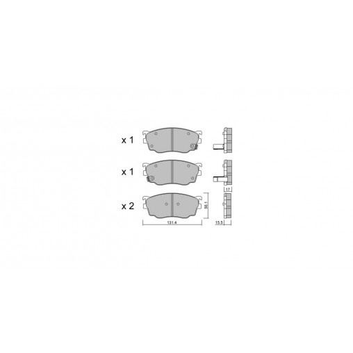Plaquettes de frein GT2i Club Avant pour MAZDA 626 V Hatchback (GF) 1.3 149cv 1997-05-01-2002-10-01